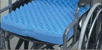 Rose Healthcare Eggcrate Wheelchair Cushion w/ Back, Blue